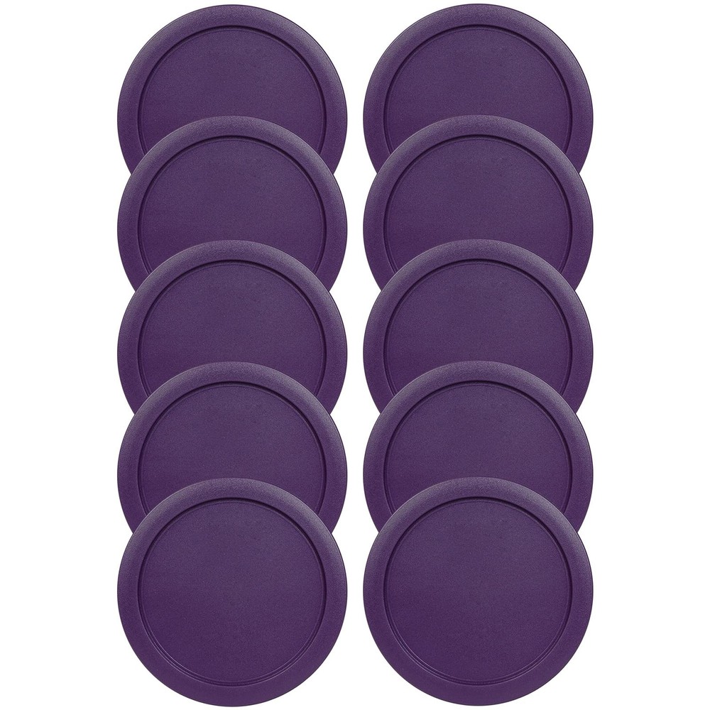 Replacement Lids for Pyrex 1-CUP Storage Cover 4" Bowl 7202-PC Purple (10 pcs)