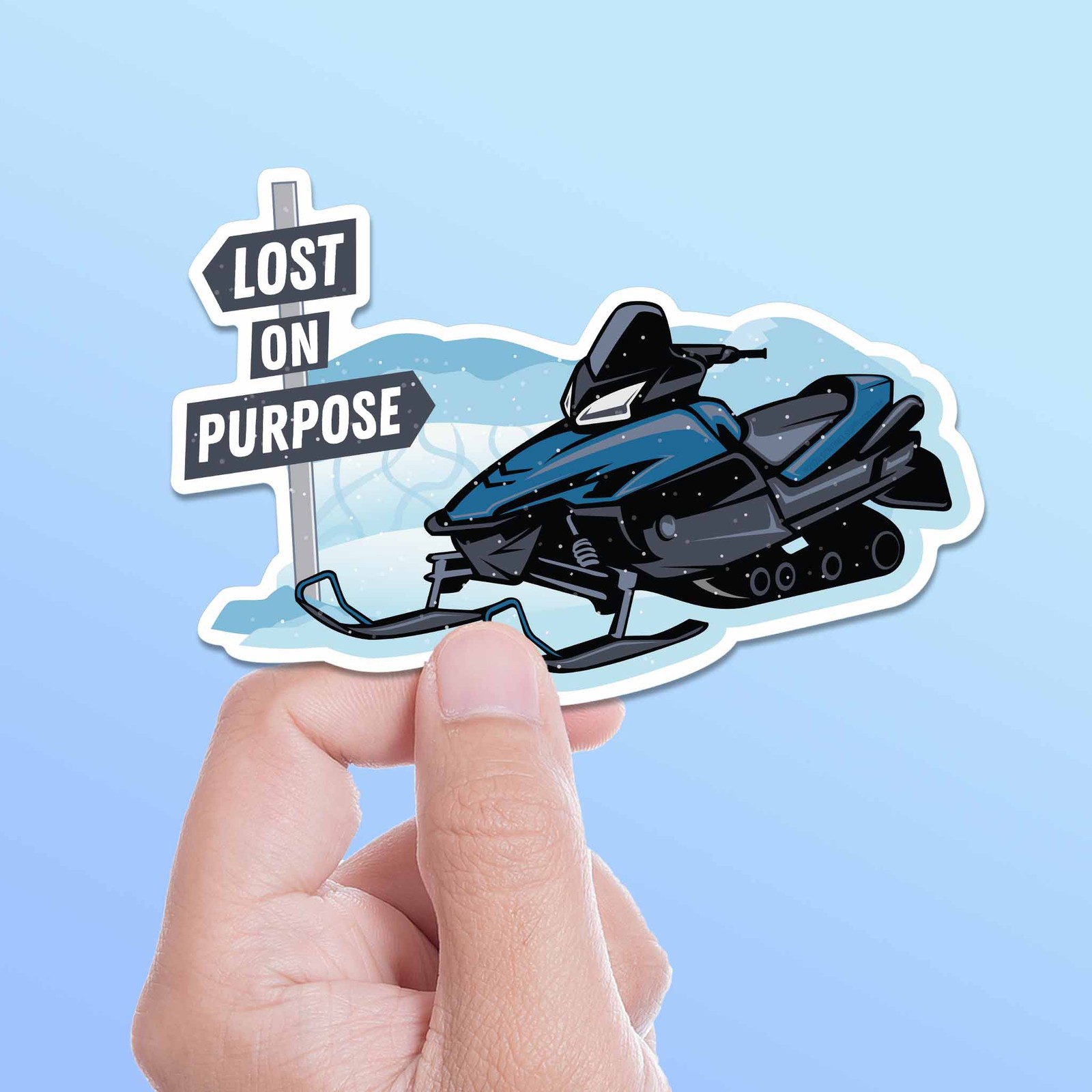 Lost on Purpose Snowmobile Sticker gallery