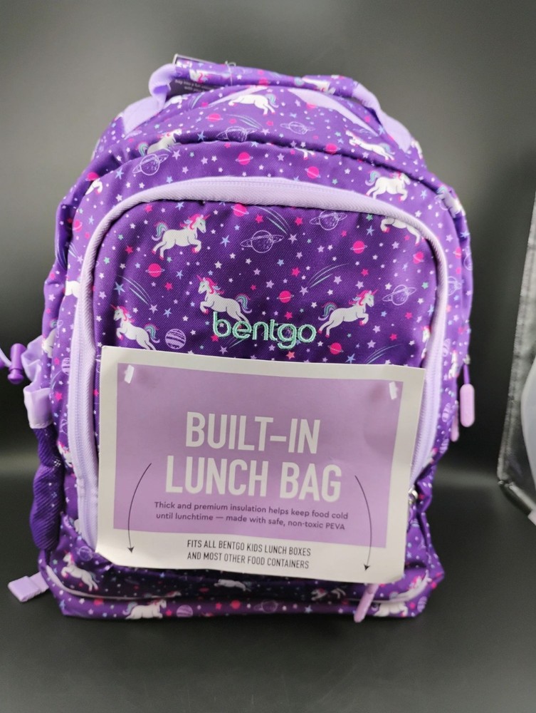 Bentgo Kids 2-In-1 Backpack & Insulated Lunch Bag Unicorn Print