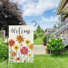Welcome Summer Fall Flower Garden Flag 12x18 Double Sided, Burlap Small Sprin... gallery
