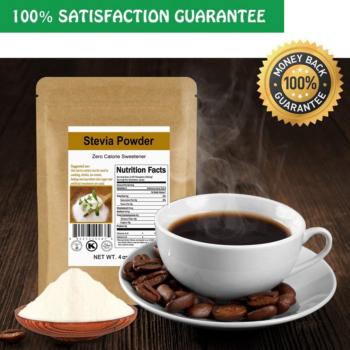 CCnature Better Pure Stevia Extract Powder Natural Sweetener 0 Cal Substitute gallery