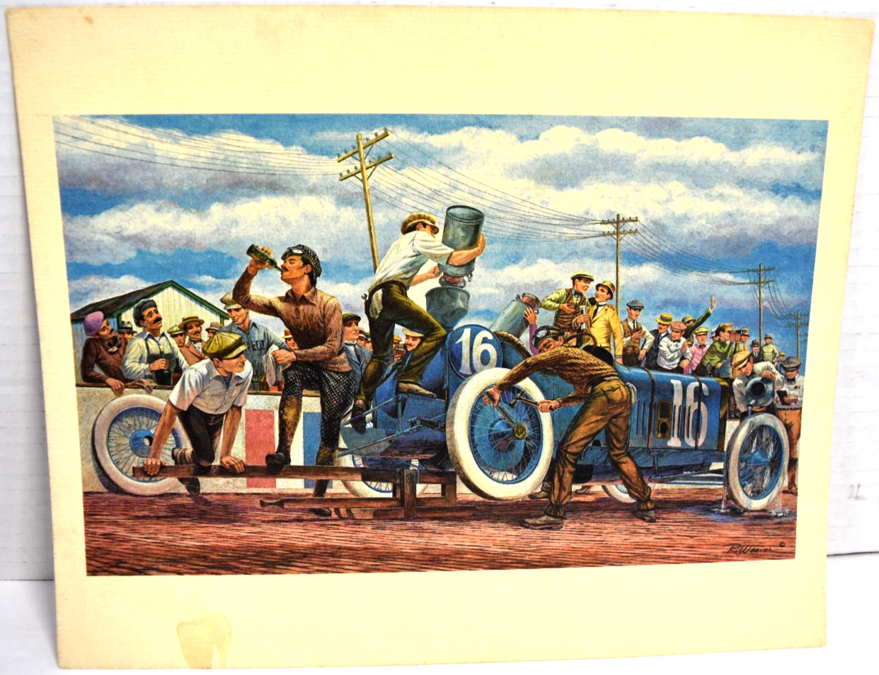 Vintage Indy 500 Auto Races Poster – Early 1900s Classic Car Racing Art Print gallery