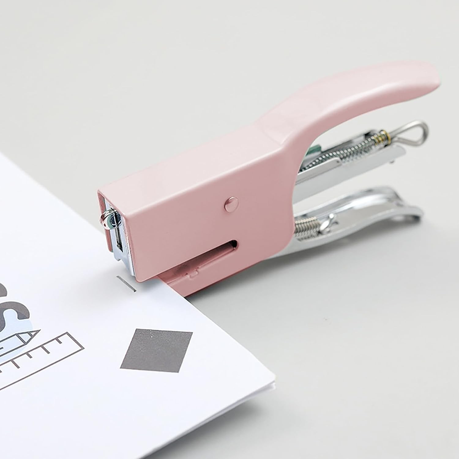 Handheld Desktop Staples, 4 Inch Labor Saving Gray Stapler for 10 Sheets gallery