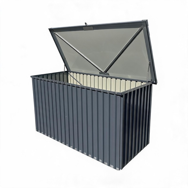 115/180/230/320 Gallon Deck Box Storage Outdoor Garden Metal UV Resistant Box gallery