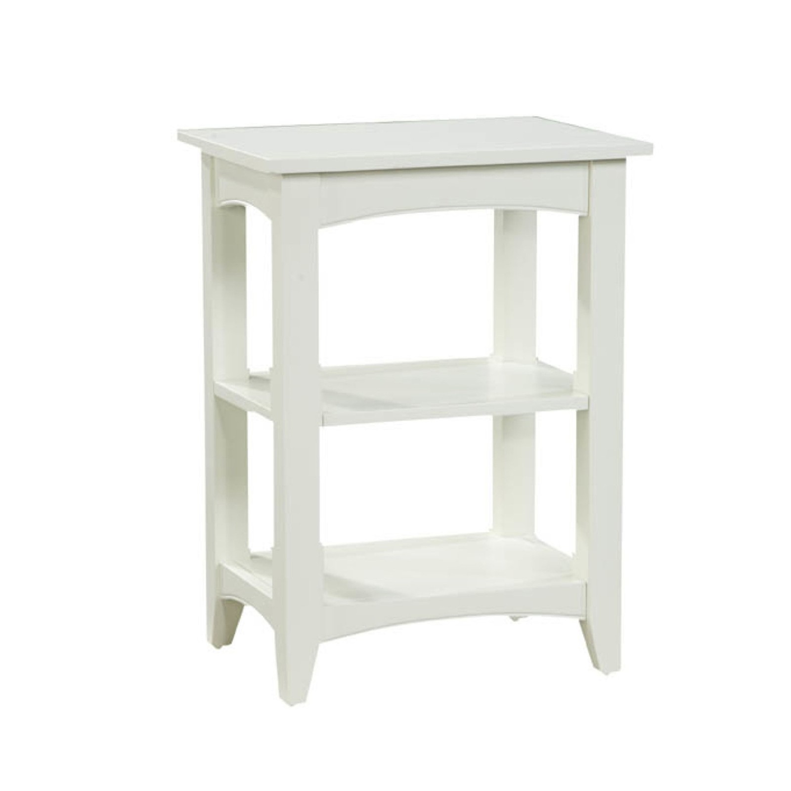 Shaker Cottage End Table, Ivory - 2 Tier Storage Shelves, Durable Hardwood an... gallery