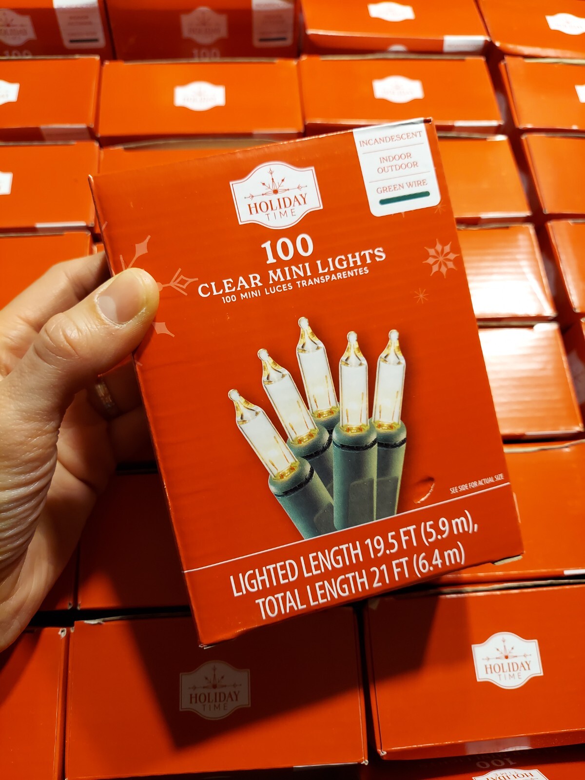 Holiday Time 100 Clear Mini lncandescent Christmas Tree Lights Indoor Outdoor gallery