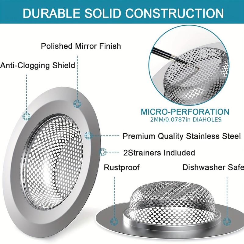 Stainless Steel Kitchen Sink Strainer, Drain Filter Basket for Food Debris gallery