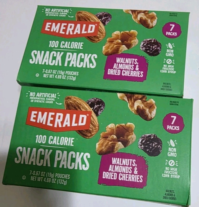 Emerald 100 Calorie Snack Packs Walnuts, Almonds & Dried Cherries 2 Pk 02/2027 gallery