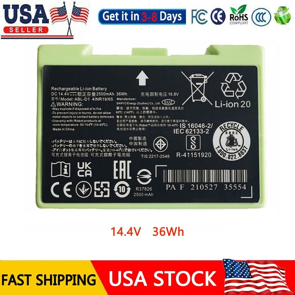 ✅For iRobot Roomba Battery i7 e6 7550 e5 e5152 e5154 ABL-D1 e and i Series 36Wh