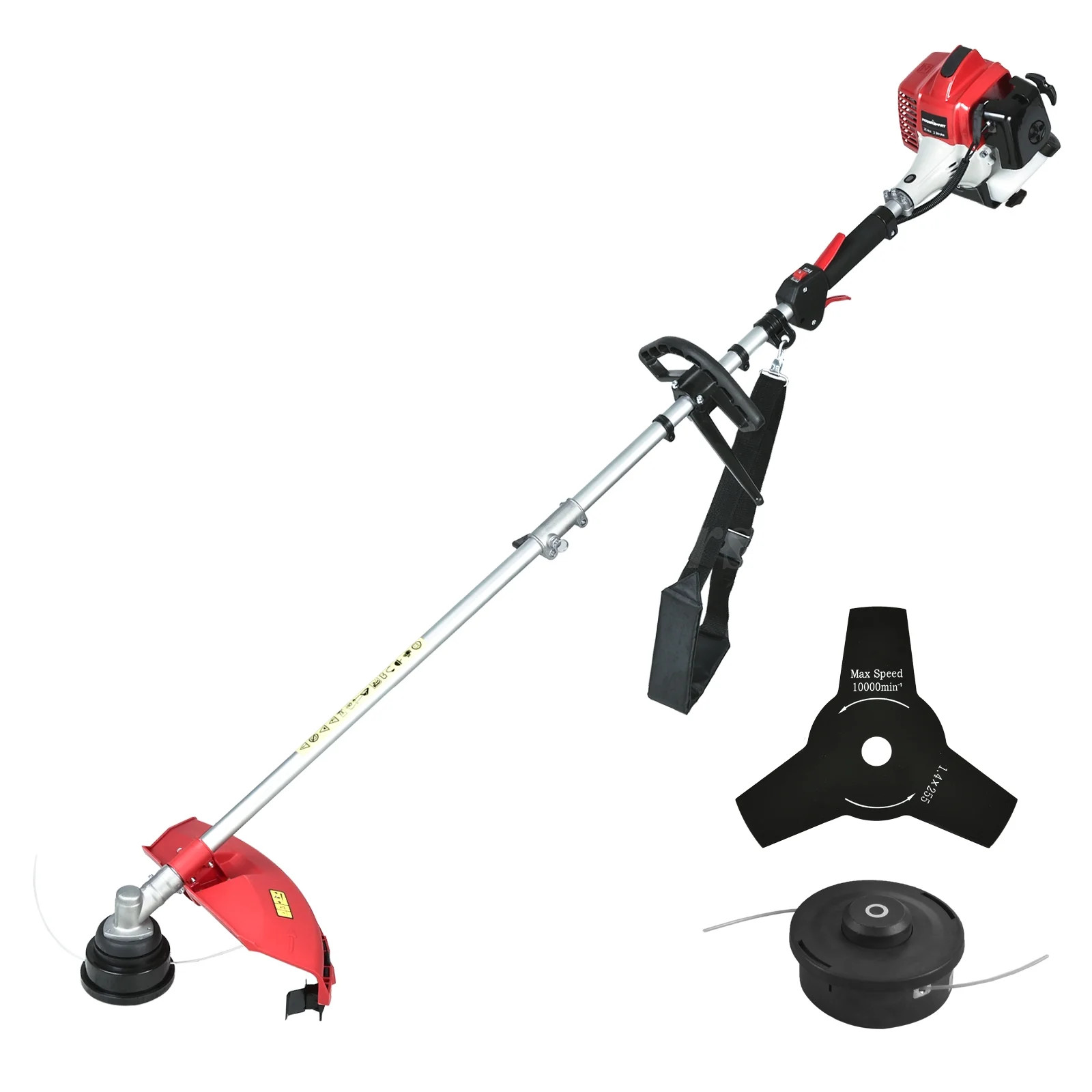 Straight Shaft String Gas Trimmer 4 Stroke 31 CC Weed Grass Eater Brush Cutter gallery