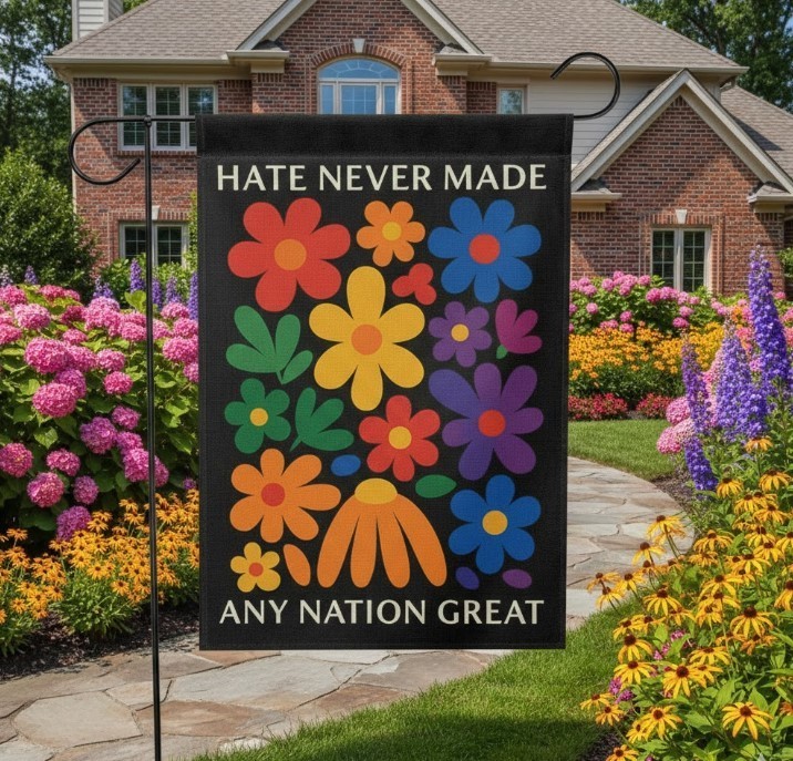 Floral Equality Garden Flag – Unity & Inclusion Outdoor Yard House Decor 12X18IN gallery