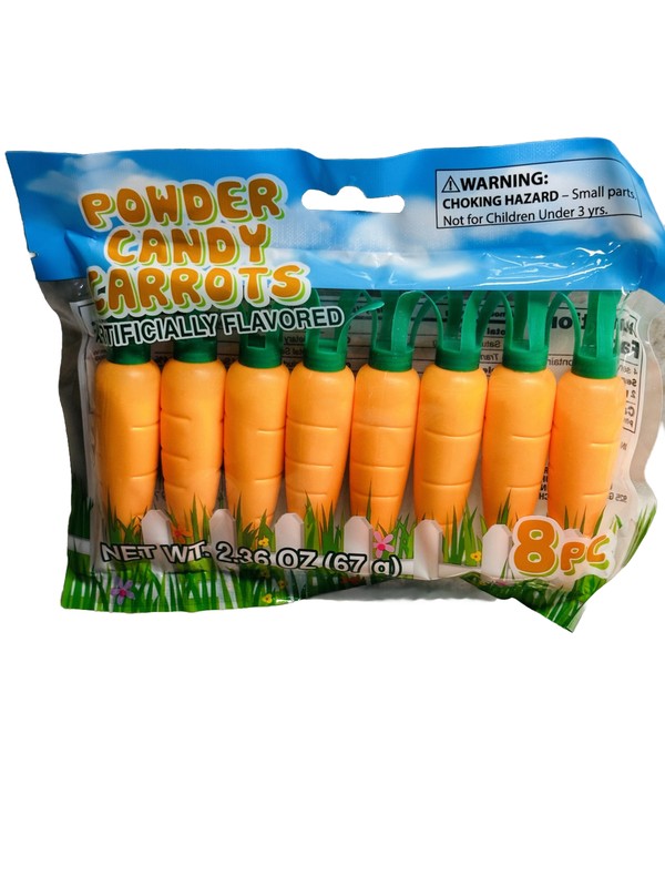 1Pack Easter Powder Candy Carrots 2.36oz/67g. 8 Pc- Basket Filling. See Below gallery