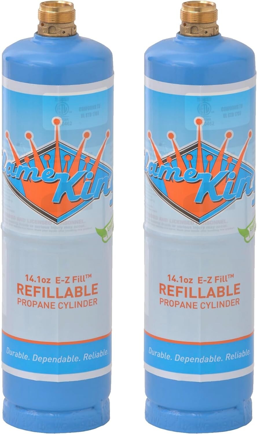 2 pack - 1 lb. Empty Propane Welding Cylinder, Reusable & DOT Compliant, 14.1 oz gallery