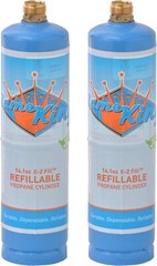 2 pack – 1 lb. Empty Propane Welding Cylinder, Reusable & DOT Compliant, 14.1 oz