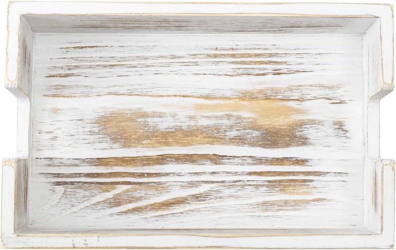 Shabby White Washed Solid Wood Bathroom Counter Guest Folded Paper Towel Holder, gallery