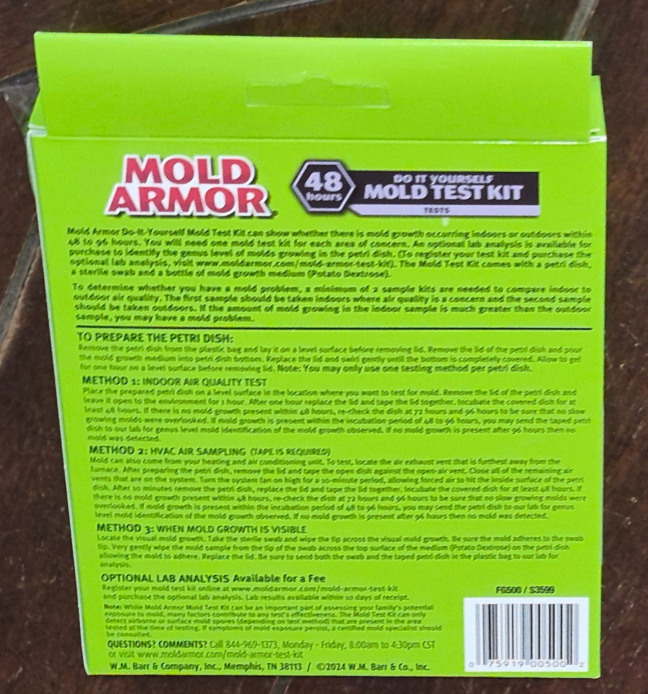 Mold Armor 48 Hours Do-It-Yourself MOLD Test Kit #FG500 gallery