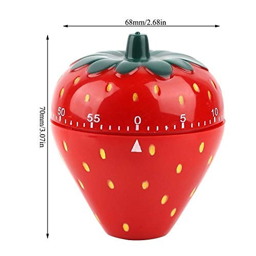 Kitchen Timer Strawberry Shaped Wind Up 60 Minutes Manual Countdown gallery