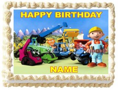 BOB THE BUILDER Party Edible Cake topper image