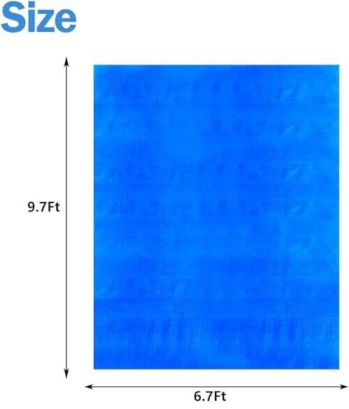 codree 9.7 x 6.7 Ft Rectangular Pool Ground Cloths- Waterproof PE Swimming gallery