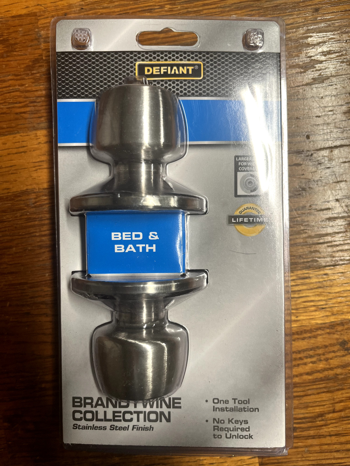 Defiant Brandywine Stainless Steel Finish Bed&Bath Door Knob 332 208 gallery