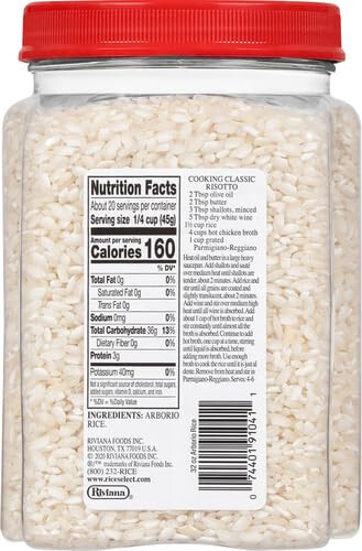Premium Arborio Rice for Italian Risotto, 2 lb (32 oz) (907 g) Jar, EXP 11/27/28 gallery