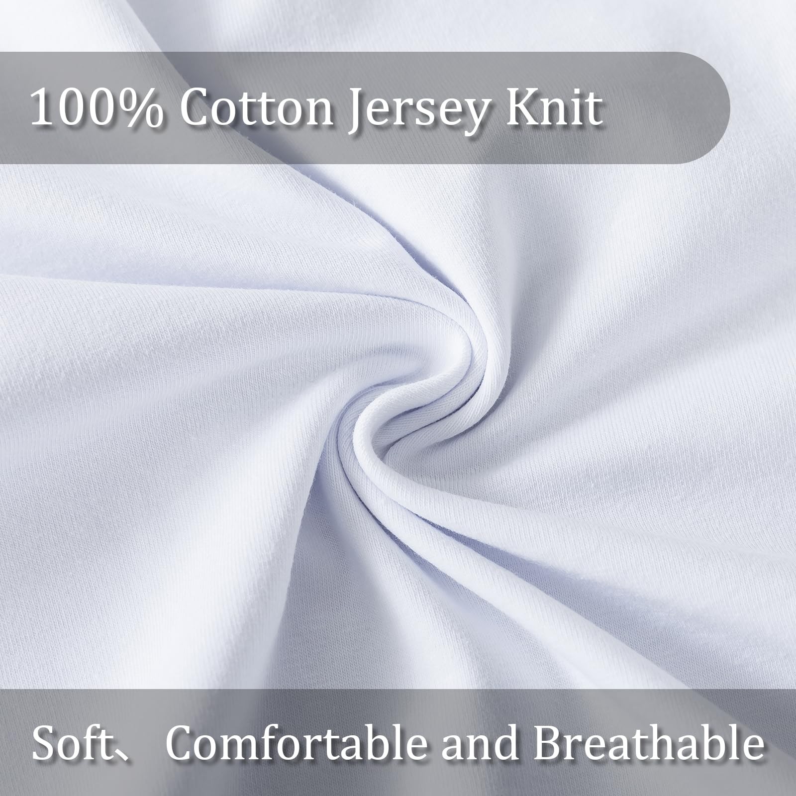 WhatsBedding King Jersey Knit Pillowcases Set of 2, 100% Cotton Bed Pillow Cases gallery