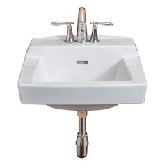Wall Mount Ceramic Sink Basin W Overflow 19″ x 17″ – White