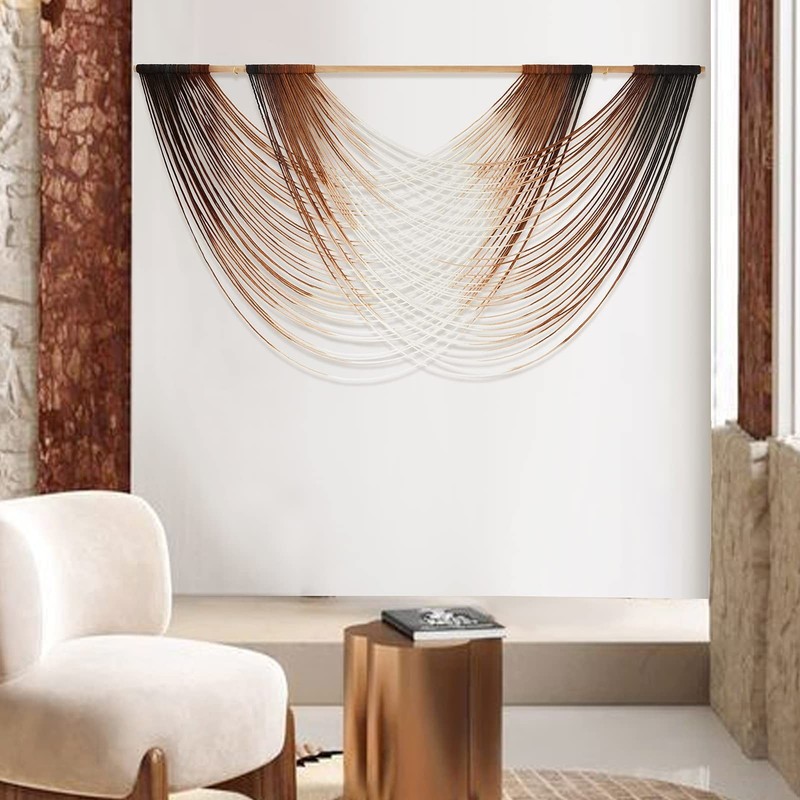 Macrame Wall Hanging Dip Dyed Large Fiber Wall Art Macrame Wall Decor Boho Be... gallery