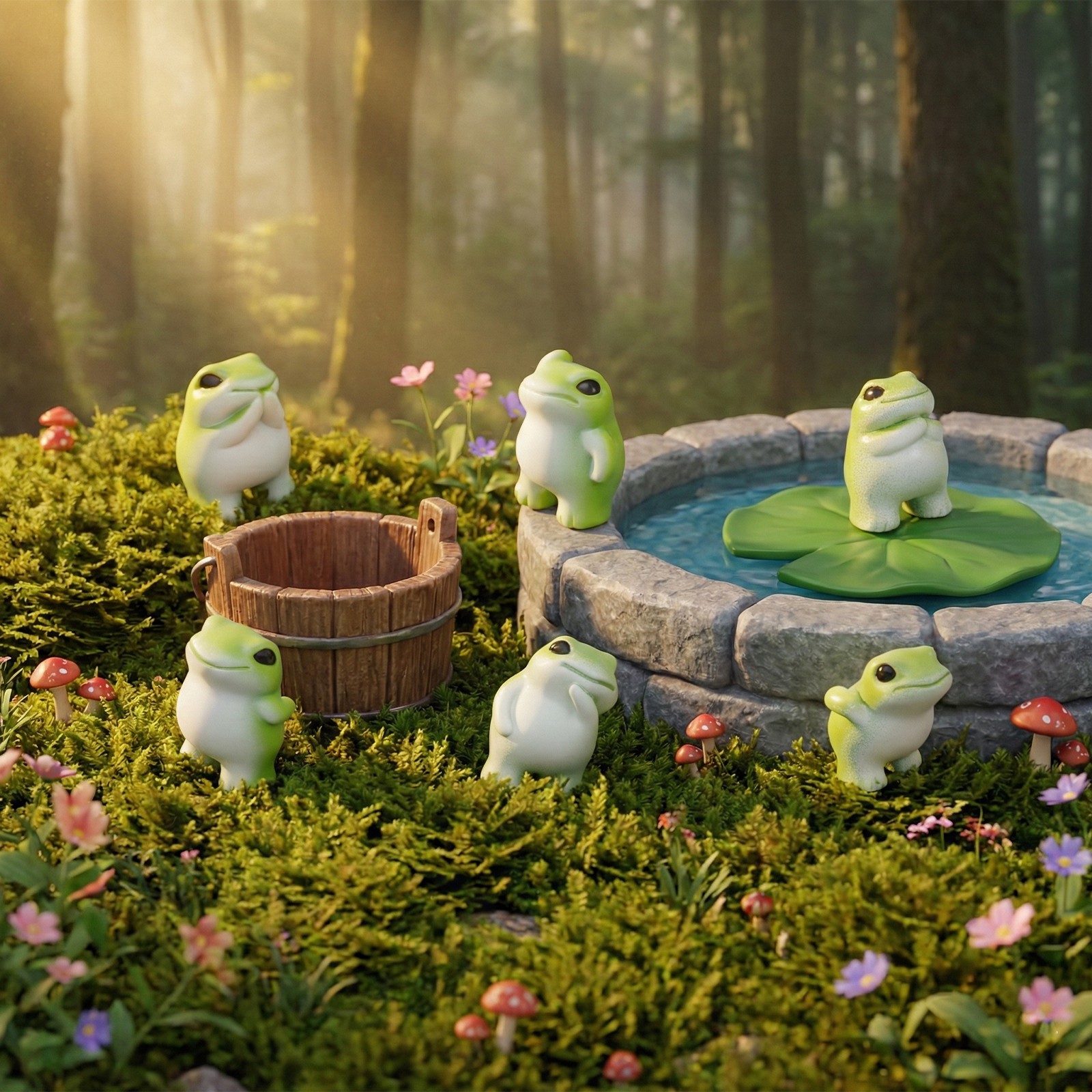 18 Pcs Mini Resin Frog Figurines Small Little Tiny Resin Animals to Hide Garden gallery