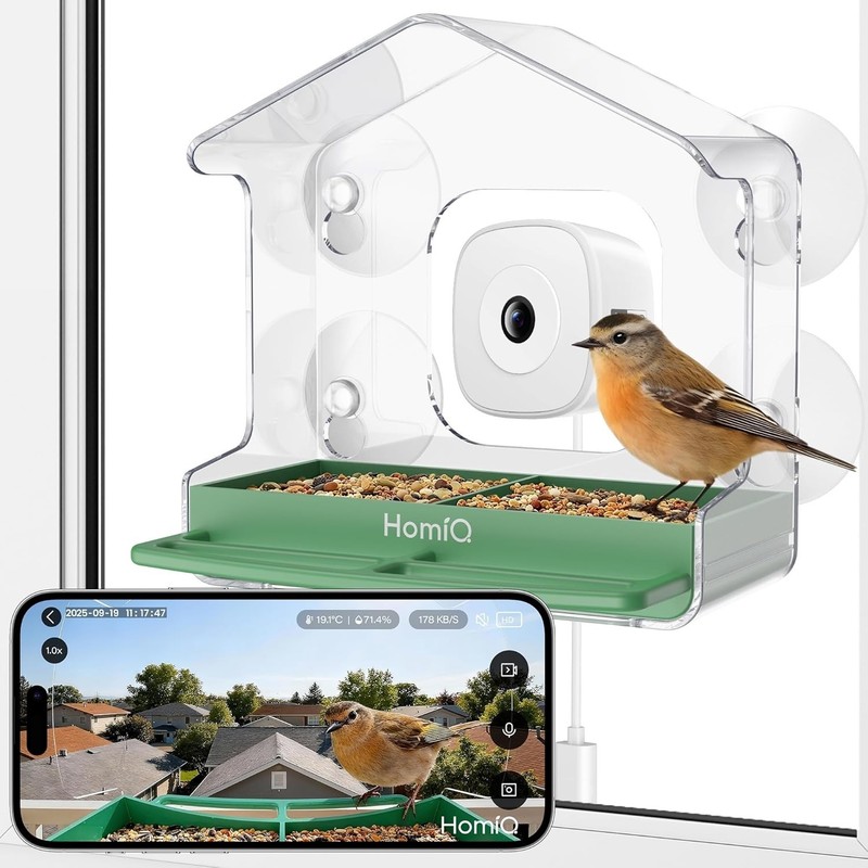 Interactive Smart Bird Feeder with AI Recognition & Durable Construction - 2K HD gallery
