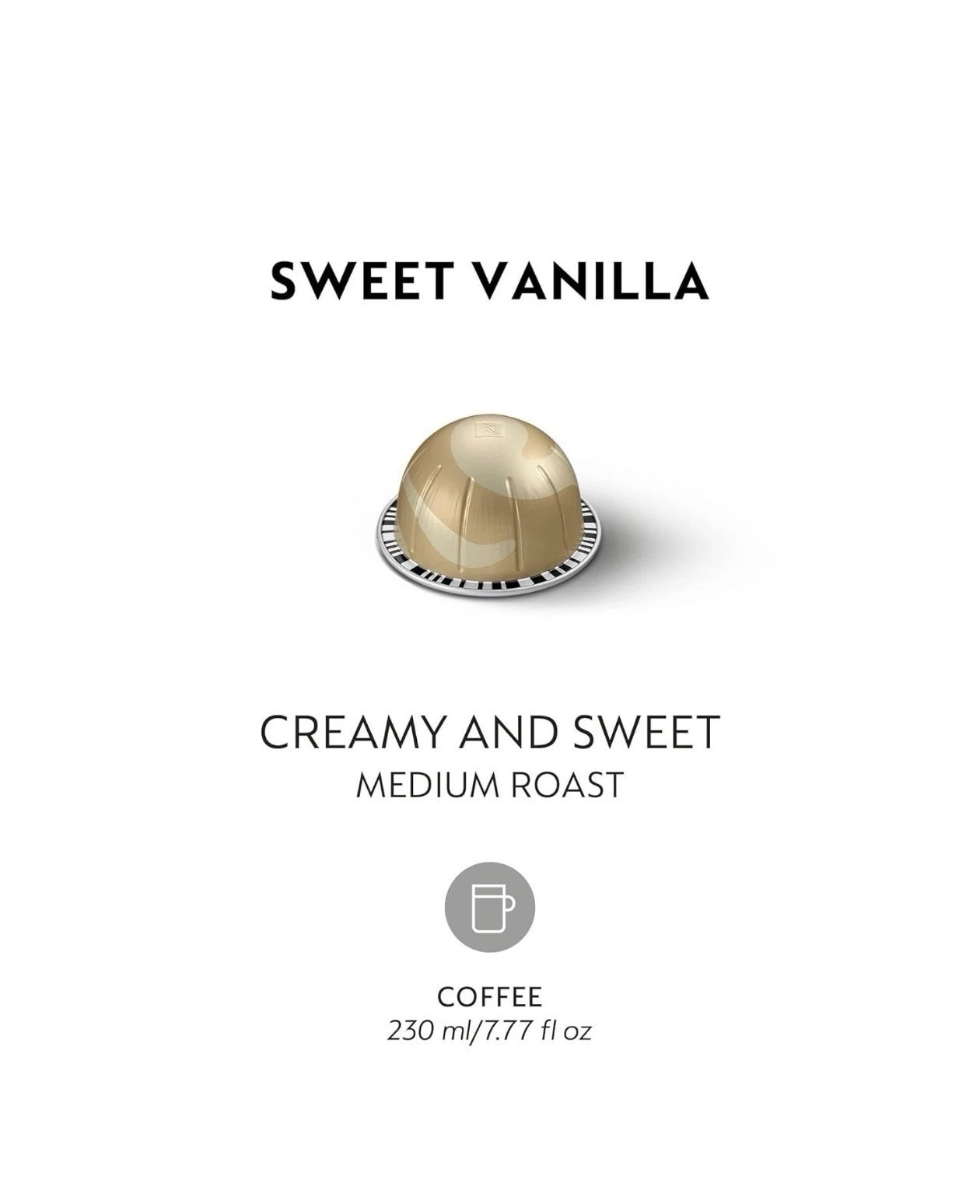 Nespresso Vertuo Sweet Vanilla/Douce Vanille Medium Roast 100 Pods LOOSE/BULK gallery