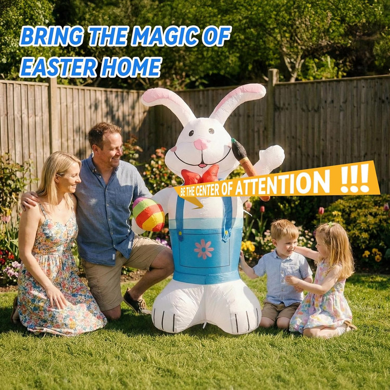 Easter Outdoor Decorations 210T Easter Inflatables Outdoor Decoration Built-In L gallery