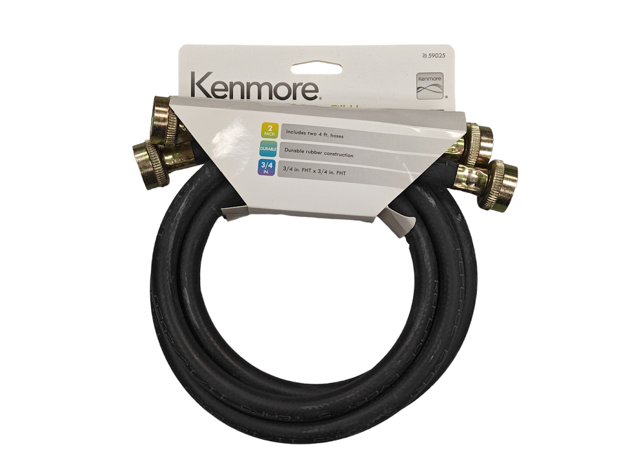Kenmore 59025 4' Rubber Universal Washing Machine Hose - 2 Pack Polyester gallery