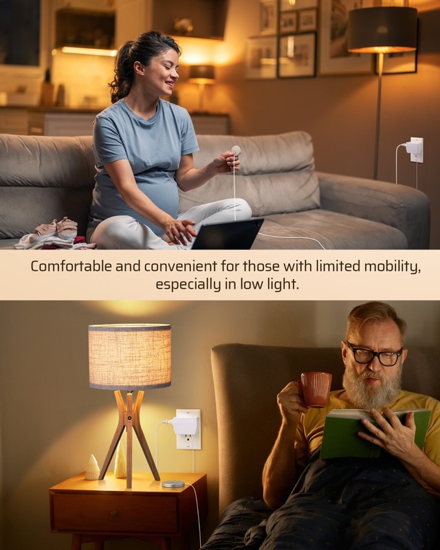 DEWENWILS Touch Control Lamp Dimmer Switch Dimmable LED CFL Bulbs 2 Pack gallery
