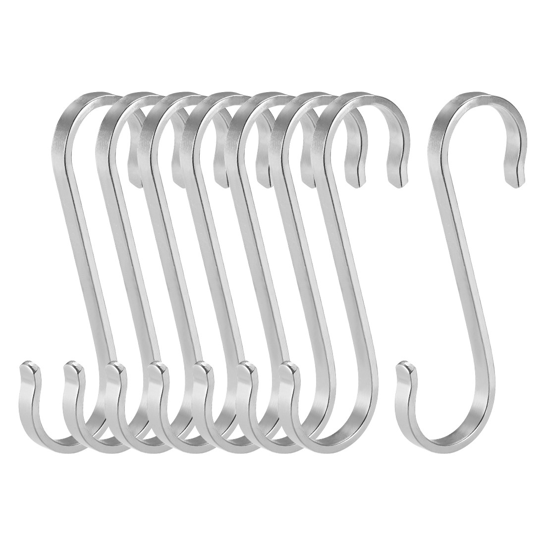 8pcs Stainless Steel S Hooks 3" S Shaped Hook Hangers for Multiple Uses gallery