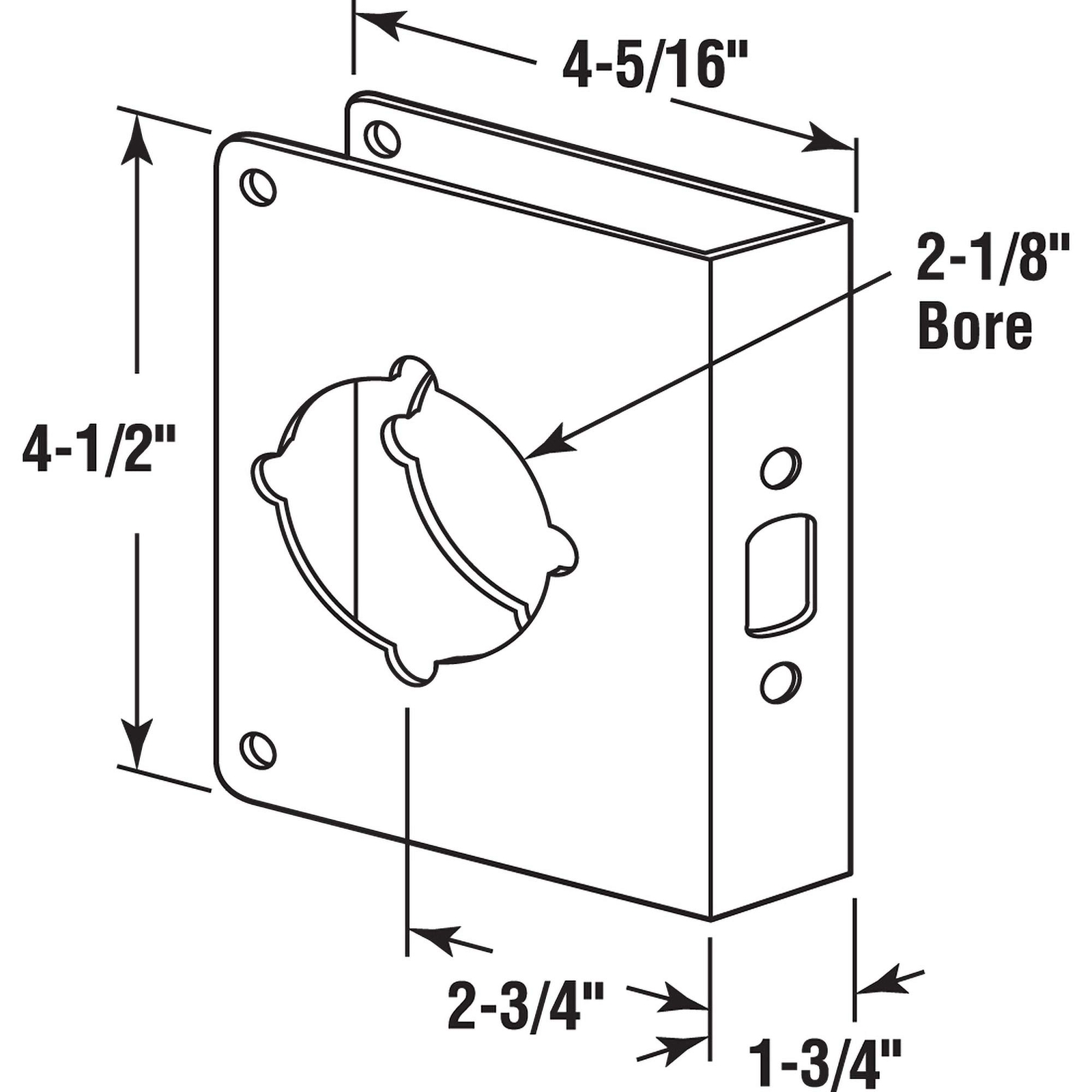 Mp9457 Lock And Door Reinforcer 13/4 In. X 23/8 In. Stainless Steel Natural Fini gallery