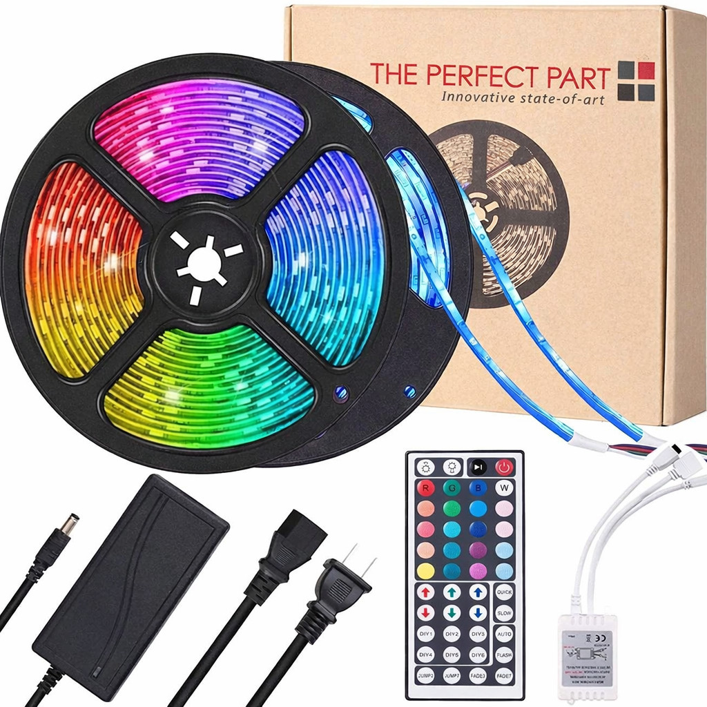 32FT LED Strip Lights Remote Control Bedroom Waterproof for Indoor Outdoor Use gallery
