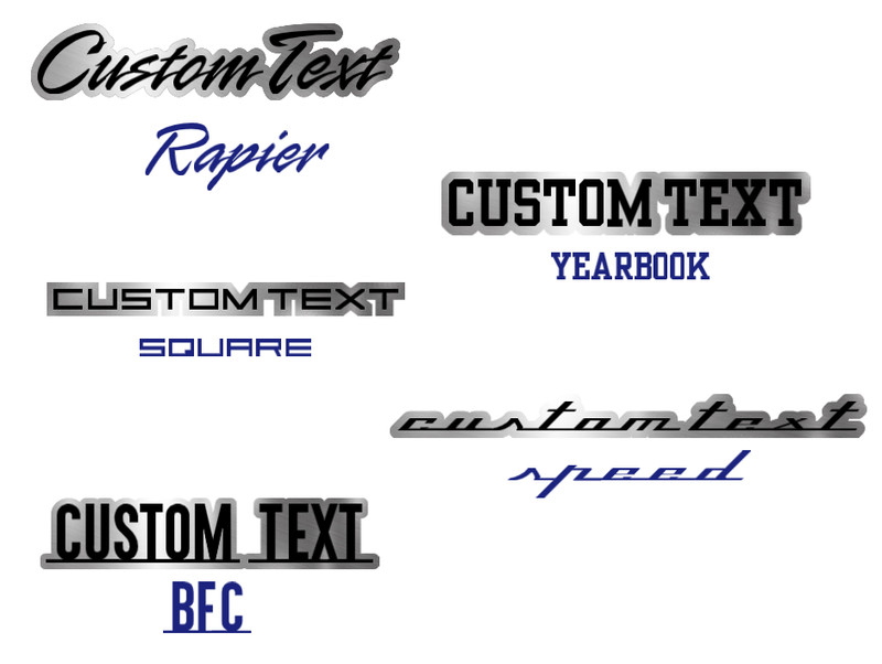 Custom Car Emblem Engraved Badge BRUSHED SILVER Custom Text Name Car accessories gallery