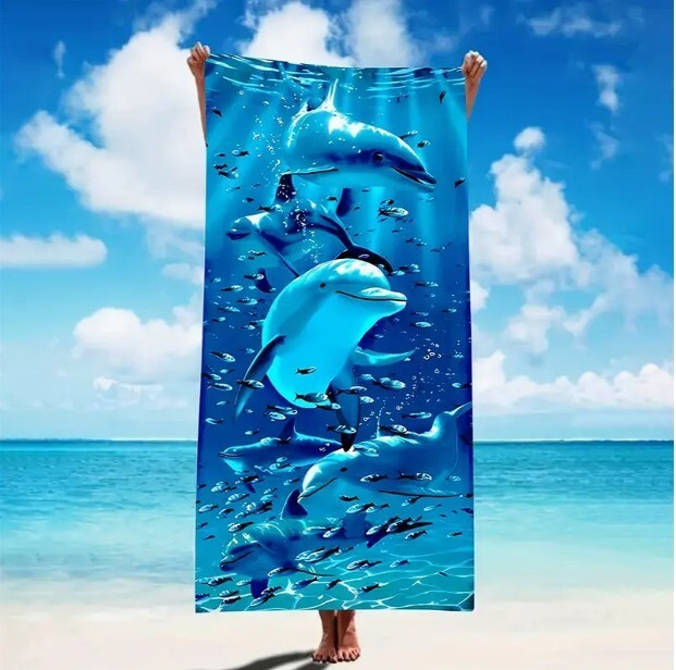 Dolphin Pool/Beach Towel Soft, Fast Dry, 29.5 x 59 inches gallery