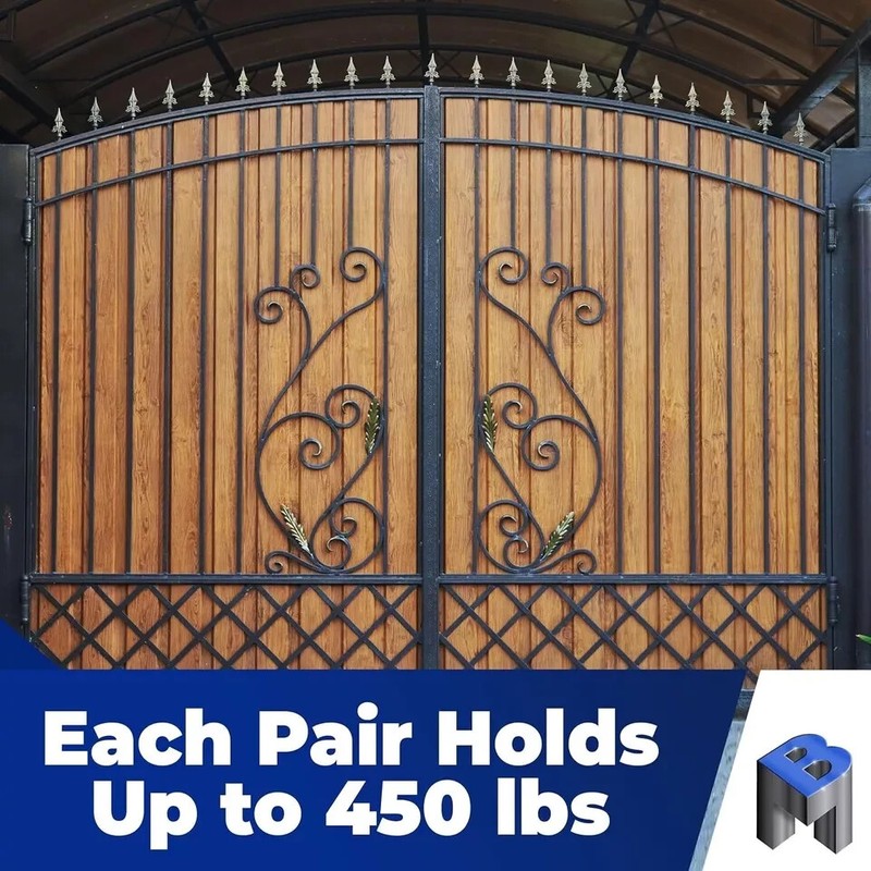 5" Heavy Duty Weldable Barrel Gate Hinges - 1 Pair gallery