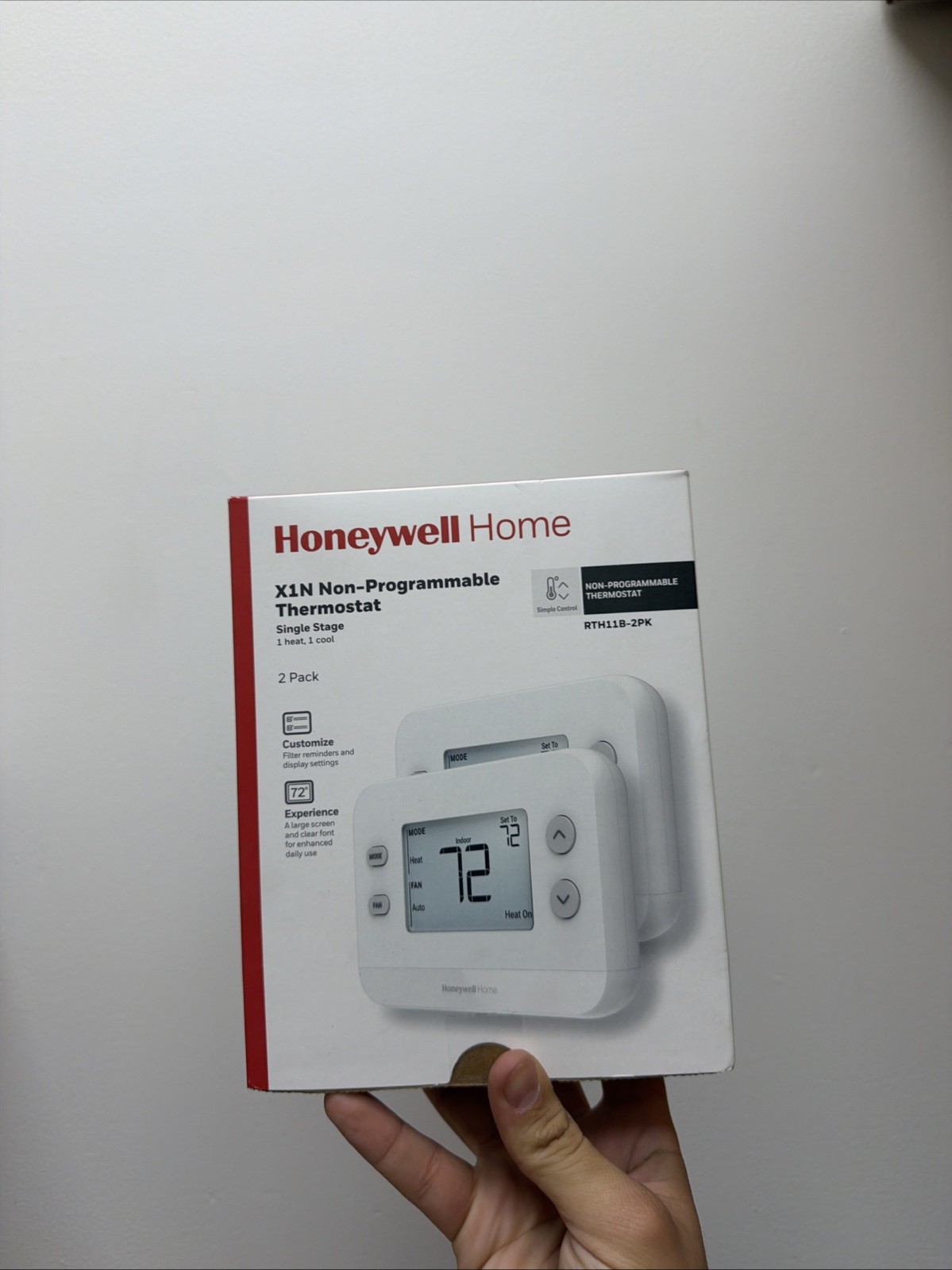 Honeywell X1N Thermostat Non-Programmable 1 Heat/1 Cool 2-Pack gallery