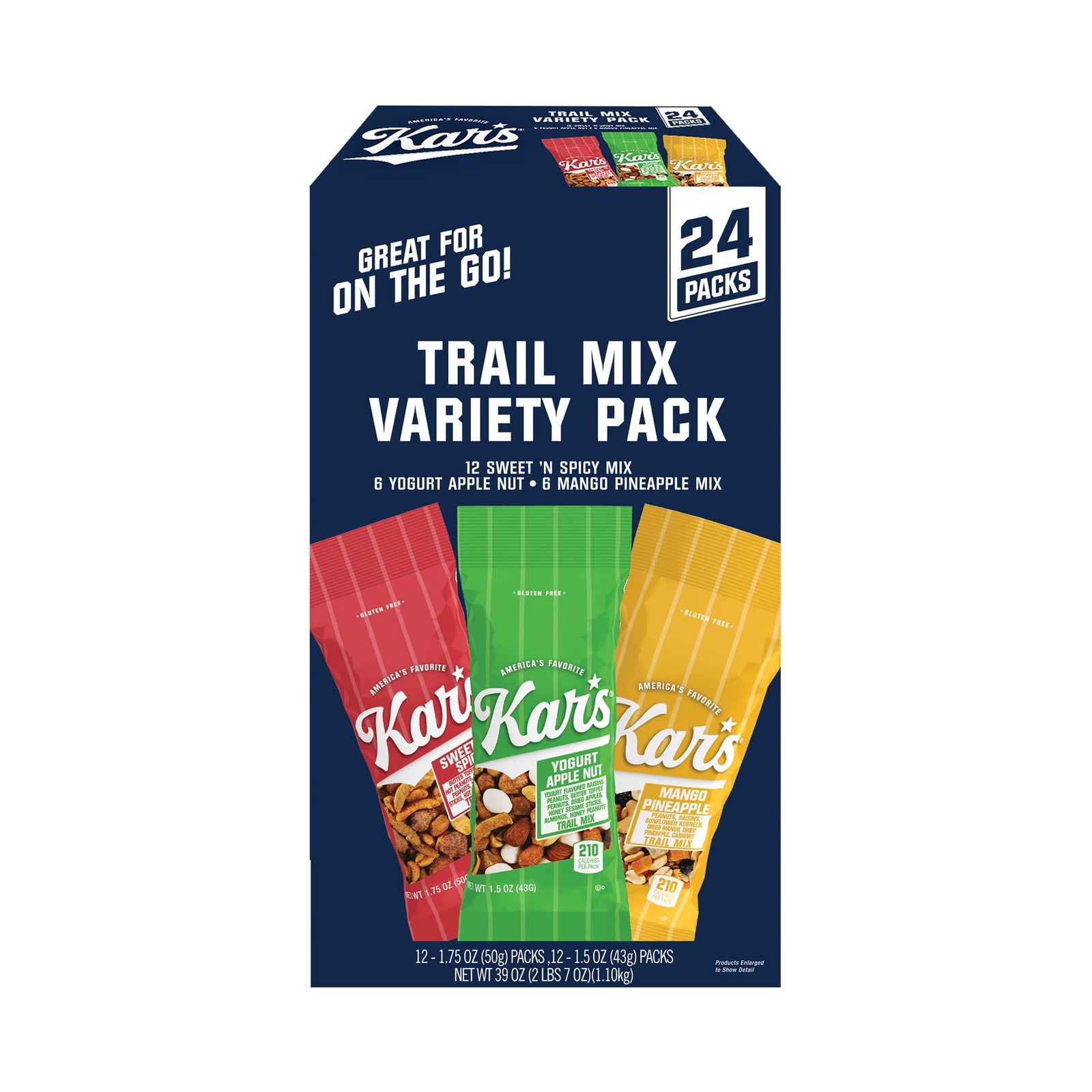 Kar’s Nuts Variety Pack Trail Mix Snacks -Yogurt Apple Nut, Mango Pineapple M... gallery