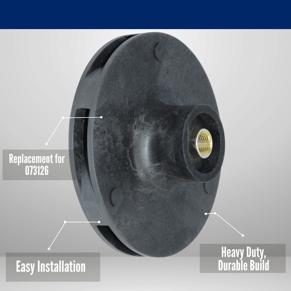 073126 1/2 HP Impeller Compatible with Pentair Whisperflo Single Speed Pump gallery
