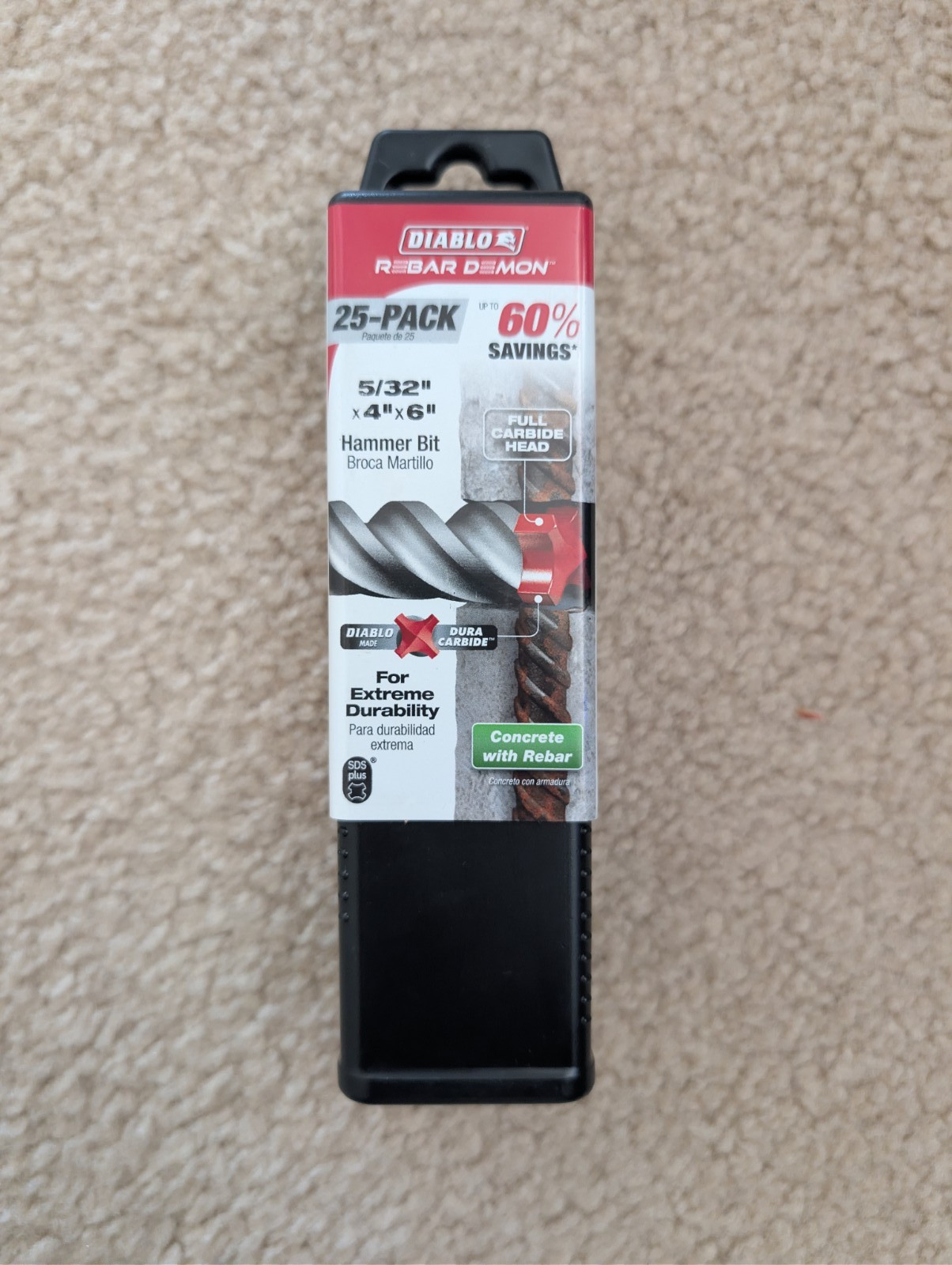 Diablo DMAPL4020-P25 5/32" x 6" SDS-Plus Drill Bit 25PK gallery