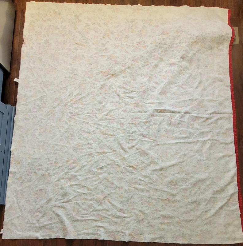 Vintage Florals Nylon Polyester Blanket With Satin Edge Trim 96" X 86" Read Desc gallery