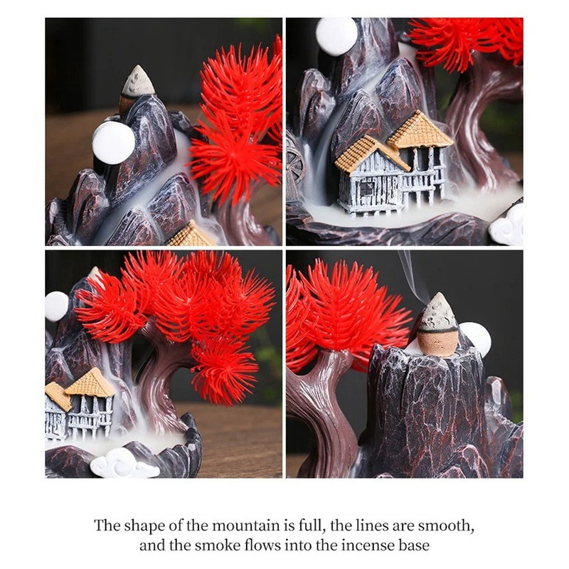 High Mountain Flowing Waterfall Backflow Incense Burner Home Fragrance9970 gallery