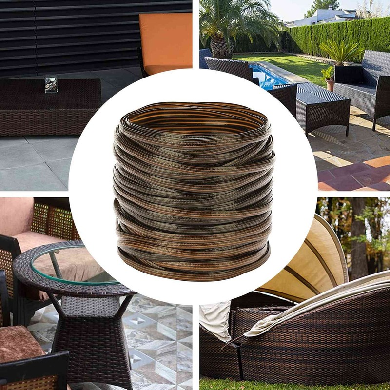 Coffee Gradient Flat Synthetic Rattan Weaving Material Plastic Rattan for4204 gallery