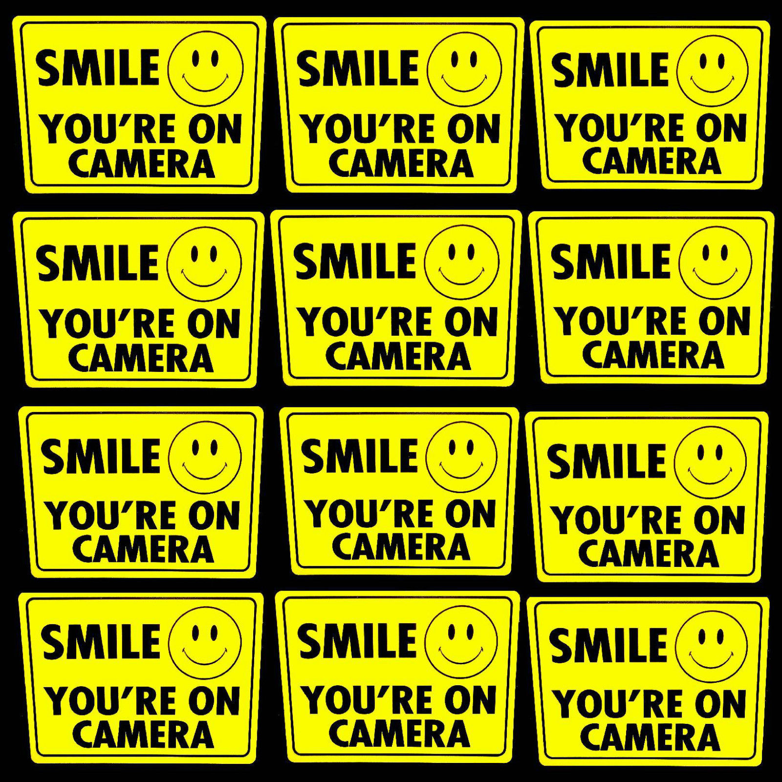 Lot Camera Window Warning Stickes Signs For Home Waterproof Video Camera Decals gallery