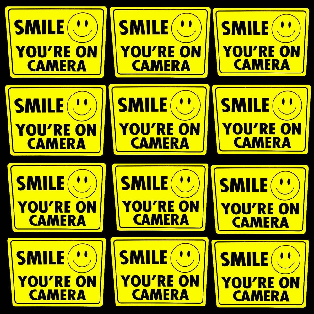 Lot Camera Window Warning Stickes Signs For Home Waterproof Video Camera Decals