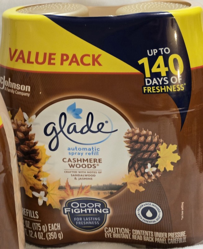 Glade Automatic Spray Refill CASHMERE WOODS 2 Refills 6.2oz Ea 3 pkgs 6pc Total gallery